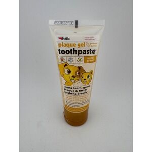 Petkin Peanut Butter Plaque Gel Toothpaste for Dogs Cats Cleans Teeth Gums 2.5oz